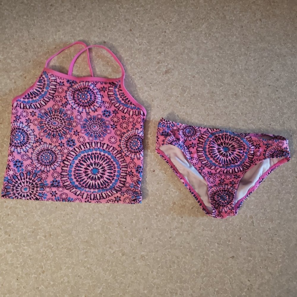 KAMI multi color 2pc swimsuit sz 12 girls